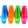 QIANQUEYUE 250 Count Disposable Plastic Shot Glasses 1oz Neon Multicolor Party Cups Hard Plastic Disposable Cups for Margarita Whiskey Tasting Great for Weddings Birthdays Bars Events