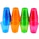 QIANQUEYUE 250 Count Disposable Plastic Shot Glasses 1oz Neon Multicolor Party Cups Hard Plastic Disposable Cups for Margarita Whiskey Tasting Great for Weddings Birthdays Bars Events