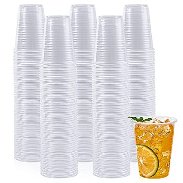 Lilymicky 500 Pack 5 oz Clear Plastic Cups Small Disposable Drinking Cups Clear Beverage Tumbler for Tasting Drinking and Party