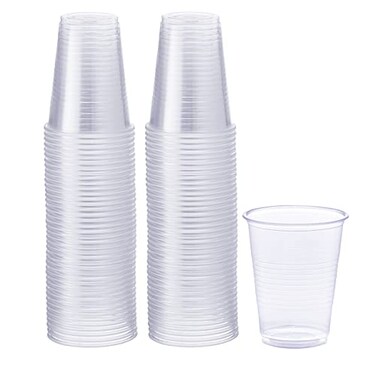 GUSTO 7 oz Clear Plastic Cups 100 Count Disposable Cold Drinking Cups for Parties Events Everyday Use BPAFree Durable Polypropylene Formerly Comfy Package