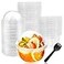 Panxxsen 50 Pack Clear Plastic Cups with Dome Lids8oz Parfait Cups with No HolesDisposable Crystal PET Dessert Cup for FruitIce CreamCupcakeCold Drinks