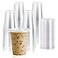 Lilymicky 90 Sets 16 oz Clear Plastic Cups With Flat Lids 16 Ounce Disposable Drinking Cups With Lids for Ice Coffee Smoothie Slurpee or Any Cold Drinks