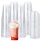 Lilymicky 90 Sets 16 oz Clear Plastic Cups with Dome Lids 16 oz Disposable Plastic Drinking Parfait Cups for Ice Coffee Smoothie Frappuccino Bubble Boba