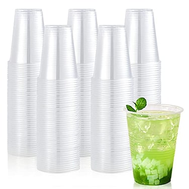 Lilymicky 260 Pack 16 oz Clear Plastic Cups Cold Disposable Plastic Drinking Cups for Parties Picnic BBQ Travel and Events