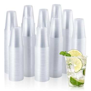 Vplus 2000 Pack 7 OZ Drinking Clear Plastic Cups 7 Ounce Disposable Cold Water Party Dessert Bulk Cups for Business Wedding Party