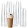 Lilymicky 90 Sets 20 oz Clear Plastic Cups with Dome Lids 20 oz Disposable Plastic Drinking Parfait Cups for Ice Coffee Smoothie Frappuccino Bubble Boba