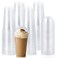 Lilymicky 90 Sets 20 oz Clear Plastic Cups with Dome Lids 20 oz Disposable Plastic Drinking Parfait Cups for Ice Coffee Smoothie Frappuccino Bubble Boba