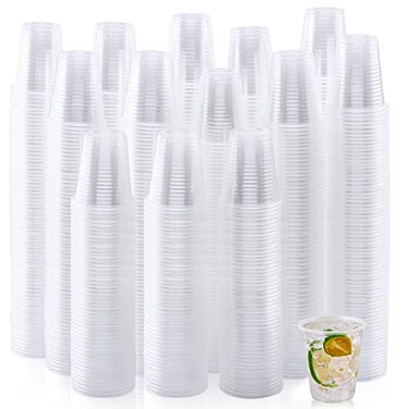 Turbo Bee 1000 Pack 5oz Clear Plastic CupsSmall Disposable Party Cups Disposable Cups Cold Beverage Plastic Clear Cups Picnic BBQ Travel and Events