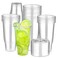 Hssugi 32oz Clear Plastic Cups with Lids 40 Count Disposable Drinking Cups for Cold Drinks Dessert Ice Cream Iced Coffee Milk Tea