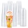 Lilymicky 60 Sets 24 oz Clear Plastic Cups with Dome Lids 24 oz Disposable Plastic Drinking Parfait Cups for Ice Coffee Smoothie Frappuccino Bubble Boba