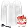 Alaeseje 50 Pack 10oz Plastic Cups with Dome LidsNo Hole and SporksDisposable PET Parfait CupsCrystal Dessert Cups for PuddingSnacksIce CreamYogurt