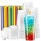 ELEGANT DISPOSABLES Crystal Clear PET Cups With Dome lids Straws for Iced CoffeeMilkshake Cold Drinks Slush Cups Smoothys Slurpee Ice cream Dessert Partys Plastic Disposable Cups 40 32 oz