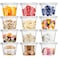 Qinsihwn 50 Pack 8 OZ Disposable Plastic Cups with LidsClear Portion Cups with Flat LidsDisposable Clear Ice Cream Cup for ParfaitsYogurtDrinkSoupsSnacksSaladFruitWith Holes