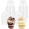 Szsrcywd 50 Pack 9 oz Clear Plastic CupsDisposable Dessert Cups with No Hole Dome LidsCrystal PET Party Cup for ParfaitSaladIce CreamCold DrinkCupcake