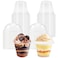 Szsrcywd 50 Pack 9 oz Clear Plastic CupsDisposable Dessert Cups with No Hole Dome LidsCrystal PET Party Cup for ParfaitSaladIce CreamCold DrinkCupcake
