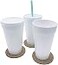 AMZ Empire 16 Oz Disposable Coffee Cups with Lids Foam Hot Cold Drink Beverage To Go 16 Ounce 50Case With Lids Medium