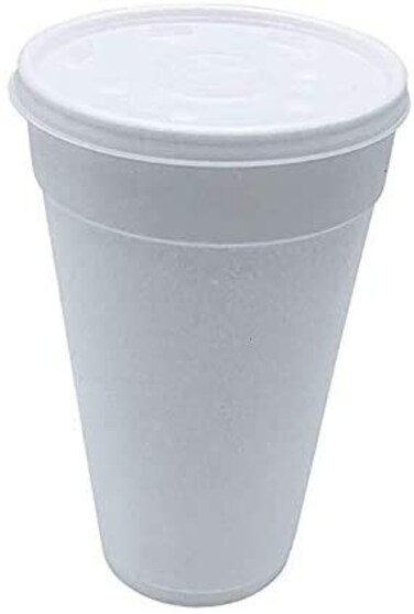 AMZ Empire 16 Oz Disposable Coffee Cups with Lids Foam Hot Cold Drink Beverage To Go 16 Ounce 50Case With Lids Medium