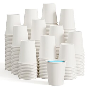LITOPAK 480 Pack 5 oz Disposable Paper Coffee Cups White Hot Espresso Cups for Party Picnic and Travel