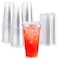 Lilymicky 60 PACK 24 oz Clear Plastic Cups With Strawless Sip Through Lids Disposable for Ice Coffee Smoothie Slurpee or Any Cold Drinks