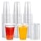 Lilymicky 200 Sets 10 oz Clear Plastic Cups With Flat Lids 10 Ounce Disposable Drinking Cups for Smoothie Slurpee or Any Cold Drinks