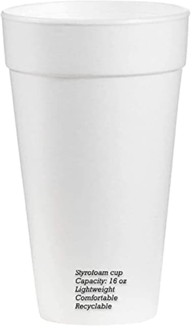 AMZ Empire Foam Cups With Lids Disposable 16 Ounce Set of 50 For To Go HotCold Drink Coffee Tea Beverage