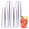 JOLLY CHEF 10 oz Clear Disposable Plastic Cups 100 Pack Clear Plastic Cups Tumblers Heavyduty Party Glasses Disposable Cups for Thanksgiving PartyFathers Day