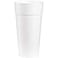 AMZ Empire 24 Oz Foam Cups With Lids Insulated Foam Disposable White Coffee Cup With Cover Lid Pack of 40 Sets For Hot or Cold Drink 40Case