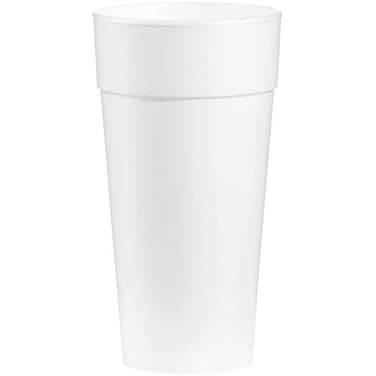 AMZ Empire 24 Oz Foam Cups With Lids Insulated Foam Disposable White Coffee Cup With Cover Lid Pack of 40 Sets For Hot or Cold Drink 40Case