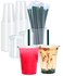 Cappatua 50 SETS 16 oz Clear Plastic Cups with Lids and STRAWS Disposable Drinking Cups for Cold Drinks Iced Coffee Milkshakes Smoothies