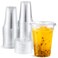 Eupako 9 oz Plastic Cups with Lids 9 Ounce Clear Disposable Plastic Party Cups with Flat Lids Cold Drink Cups Pack of 50