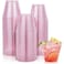 JOLLY CHEF 9 oz Purple Plastic Cups 100 Pack Party Glasses Tumblers Plastic Purple Glitter Disposable Cups for Wedding Thanksgiving Christmas Halloween