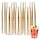 JOLLY CHEF 200 Pack 10 oz Gold Plastic Cups Disposable Gold Glitter Plastic Cups Clear Tumblers for Weddings Thanksgiving Christmas Parties