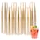 JOLLY CHEF 200 Pack 10 oz Gold Plastic Cups Disposable Gold Glitter Plastic Cups Clear Tumblers for Weddings Thanksgiving Christmas Parties