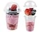 Artpreti 50 Sets 12 oz Clear Plastic Parfait Cups with INSERT DOME LidsNO HOLE Disposable Dessert Cups with Lids for Kids Dips Snacks and Veggies Fruit Yogurt Smoothie Iced Cold Drinks No Leaking