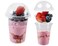Artpreti 50 Sets 12 oz Clear Plastic Parfait Cups with INSERT DOME LidsNO HOLE Disposable Dessert Cups with Lids for Kids Dips Snacks and Veggies Fruit Yogurt Smoothie Iced Cold Drinks No Leaking