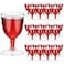 Mimorou 100 Pack 5 oz Disposable Wine Glasses with Stem Plastic Goblets Wine Cups for Wedding Reception Bridal Shower Birthday BBQ Picnic and Summer Outdoor Events