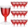 Mimorou 100 Pack 5 oz Disposable Wine Glasses with Stem Plastic Goblets Wine Cups for Wedding Reception Bridal Shower Birthday BBQ Picnic and Summer Outdoor Events
