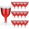 Mimorou 100 Pack 5 oz Disposable Wine Glasses with Stem Plastic Goblets Wine Cups for Wedding Reception Bridal Shower Birthday BBQ Picnic and Summer Outdoor Events