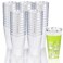 LIYH Love LIYH 100 Pcs 16 oz Silver Plastic Cups Clear Plastic Tumblers with Silver Rim Big Size Fancy Disposable Clear Cups for Party Wedding
