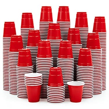 Lilymicky 1080 PACK 2 oz Plastic Shot Glasses Mini Red Disposable Shot Cups for Parties Carnivals and Any Events
