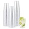 JOLLY CHEF 8 oz Clear Disposable Plastic Cups Heavyduty 100 Pack Clear Plastic Cups Tumblers for Wedding Thanksgiving Christmas Halloween Party