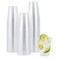 JOLLY CHEF 8 oz Clear Disposable Plastic Cups Heavyduty 100 Pack Clear Plastic Cups Tumblers for Wedding Thanksgiving Christmas Halloween Party