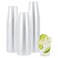 JOLLY CHEF 8 oz Clear Disposable Plastic Cups Heavyduty 100 Pack Clear Plastic Cups Tumblers for Wedding Thanksgiving Christmas Halloween Party
