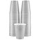 Amcrate Disposable Cups Silver 18Ounce Plastic Party Cups Strong and Sturdy for Wedding Christmas Halloween 50 Pack