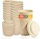 ECO SOUL 50 Pack 16 oz Disposable Coffee Cups with Lids EcoFriendly Biodegradable Compostable Leakfree Sturdy To Go Hot Drink Cup for Tea Chocolate Party Travel Cafe Office Home