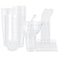 Potomac Collection Snack and Drink Cup 30 Sets Disposable Plastic Cup with Snack Bowl on Top Includes 30 Cups 30 Bowls 30 Straws 60 Forks for Party Stadium Patron and Movie Night