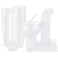 Potomac Collection Snack and Drink Cup 30 Sets Disposable Plastic Cup with Snack Bowl on Top Includes 30 Cups 30 Bowls 30 Straws 60 Forks for Party Stadium Patron and Movie Night