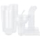 Potomac Collection Snack and Drink Cup 30 Sets Disposable Plastic Cup with Snack Bowl on Top Includes 30 Cups 30 Bowls 30 Straws 60 Forks for Party Stadium Patron and Movie Night