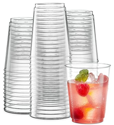 PLASTICPRO Disposable Plastic Tumblers Clear 100