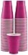 Amcrate Disposable Plastic Cups Burgundy Colored Cups 12Ounce Plastic Party Cups Strong and Sturdy Disposable Cups for Party Wedding Christmas Halloween Party Cup 50 Pack